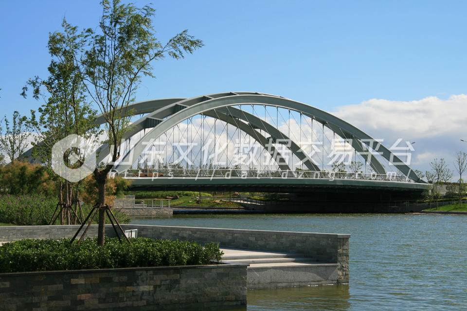 青岛高新区中央智力岛拱桥