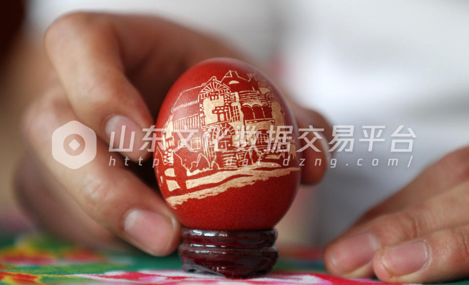 著名风景的蛋雕