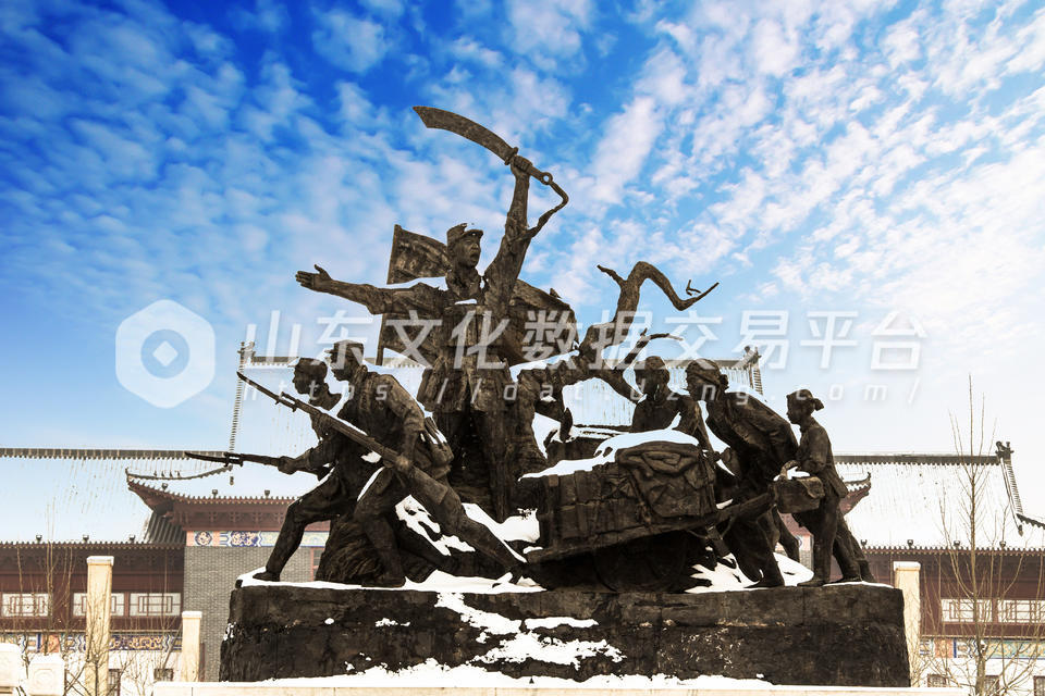英雄冀鲁边雕塑