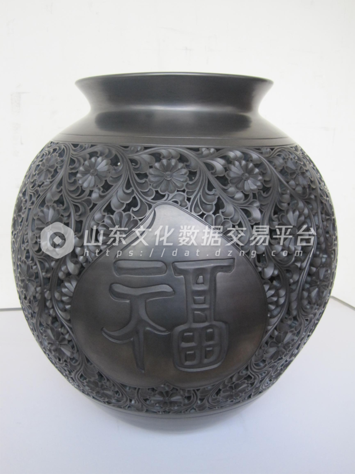 齐河黑陶-大口福寿罐