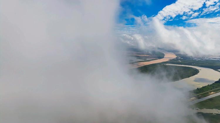黄河入海口航拍 黄河入海口航拍