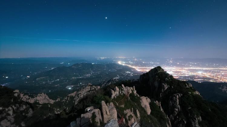 泰山夜景 泰山夜景