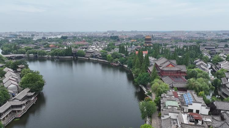 航拍台儿庄古城周边 航拍台儿庄古城周边