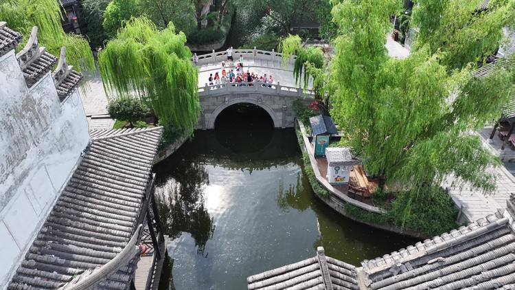 航拍台儿庄古城 航拍台儿庄古城