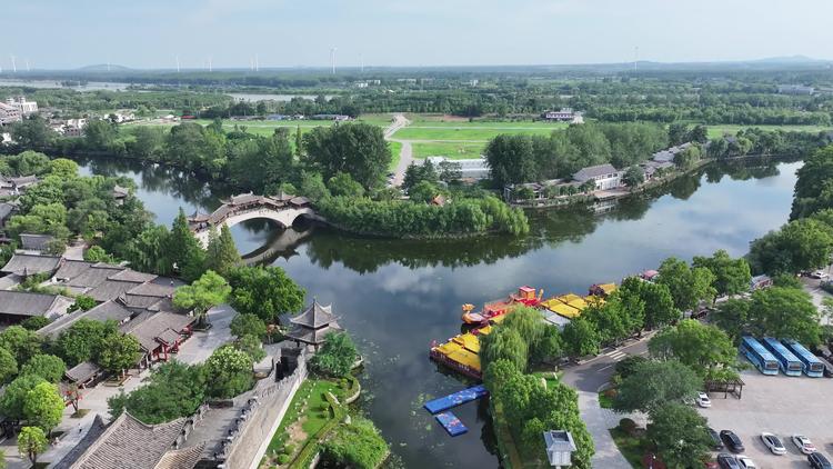 航拍台儿庄古城周边 航拍台儿庄古城周边