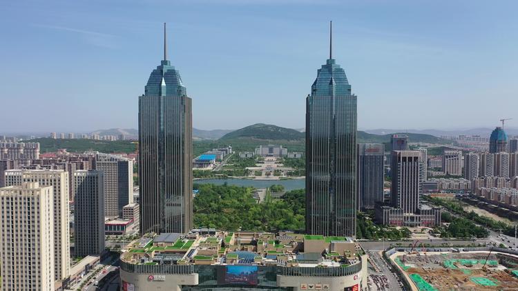 枣庄双子星恒太城航拍 枣庄双子星恒太城航拍