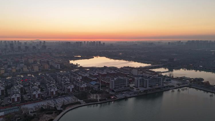 东昌湖日出 东昌湖日出
