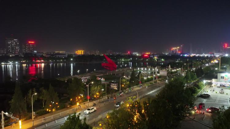 德州世纪风广场夜景 德州世纪风广场夜景