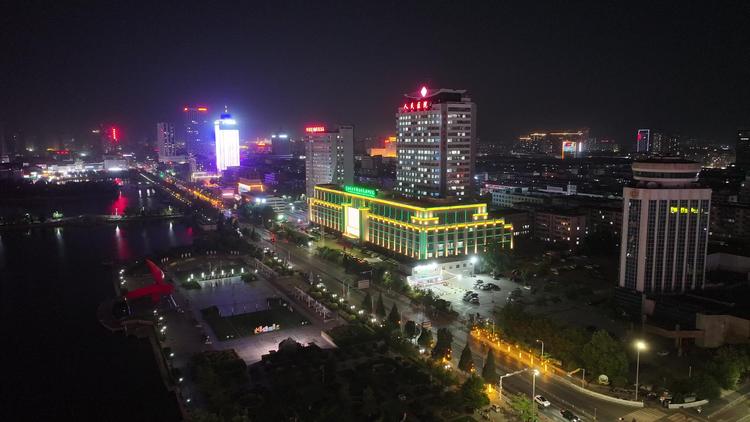 德州人民医院夜景 德州人民医院夜景
