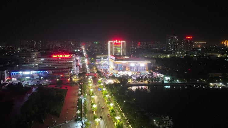 德州百货大楼夜景 德州百货大楼夜景