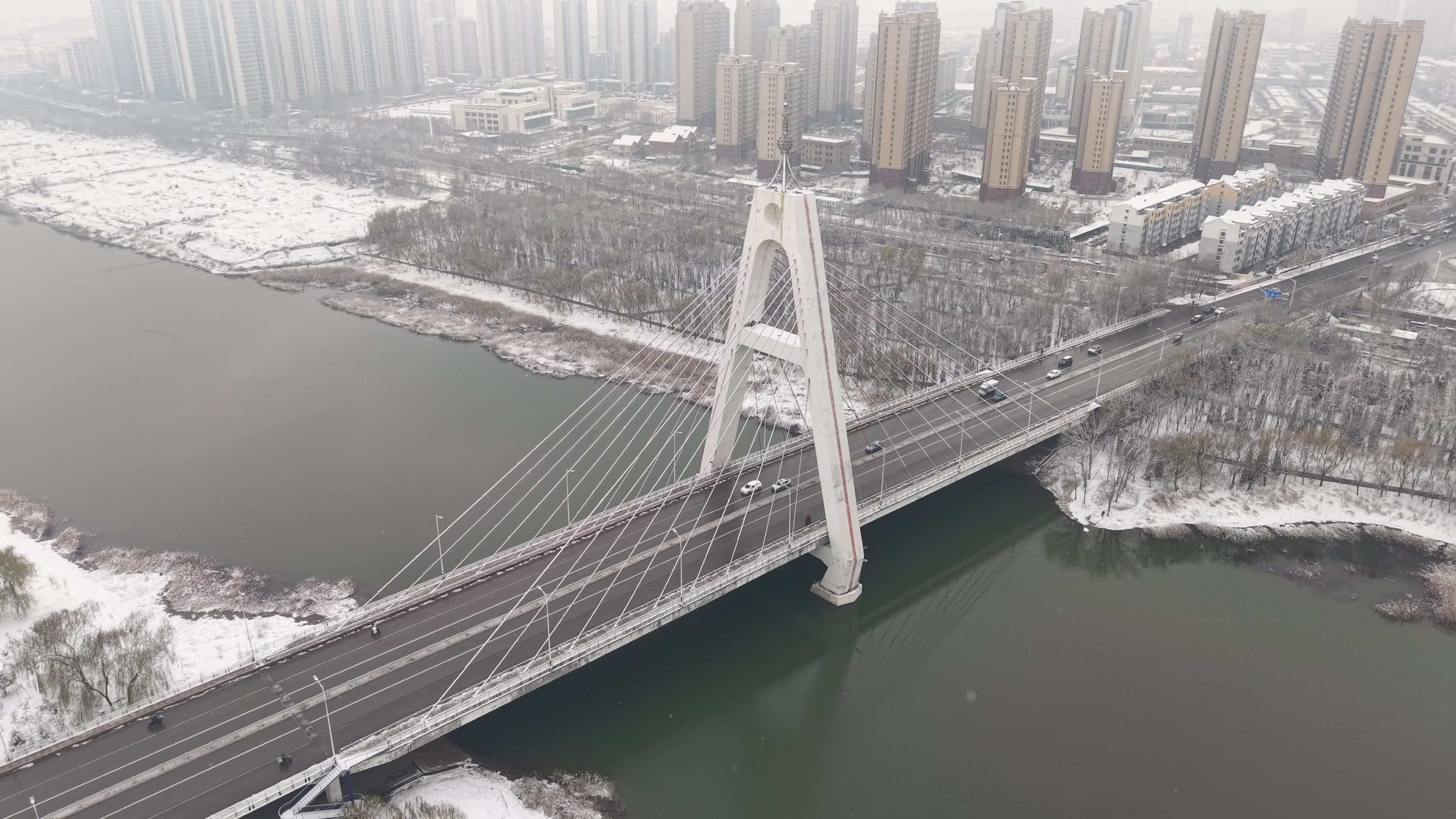 德州A字大桥雪景