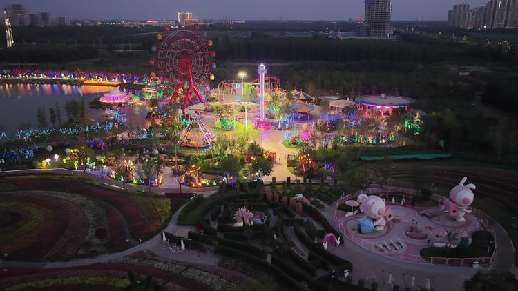 欢乐花谷夜景大景 欢乐花谷夜景大景