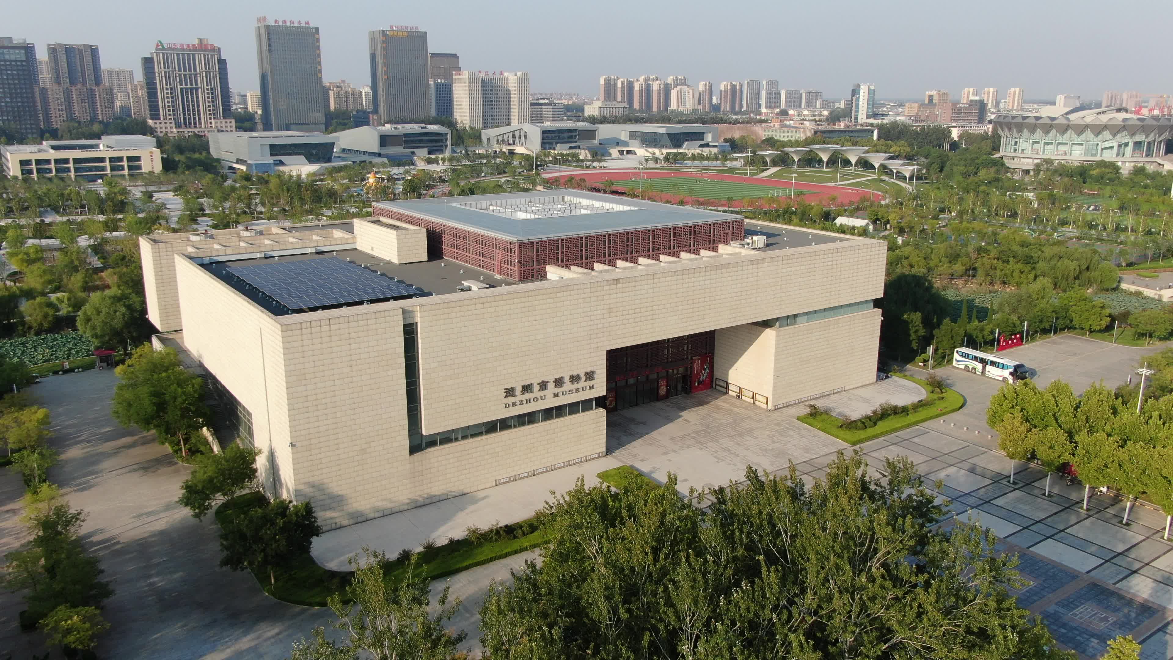德州博物馆外景航拍