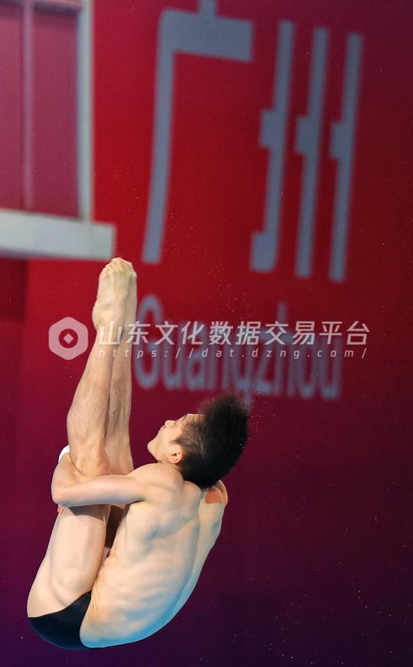 十五运跳水男子10米跳台决赛，山东练俊杰夺金。