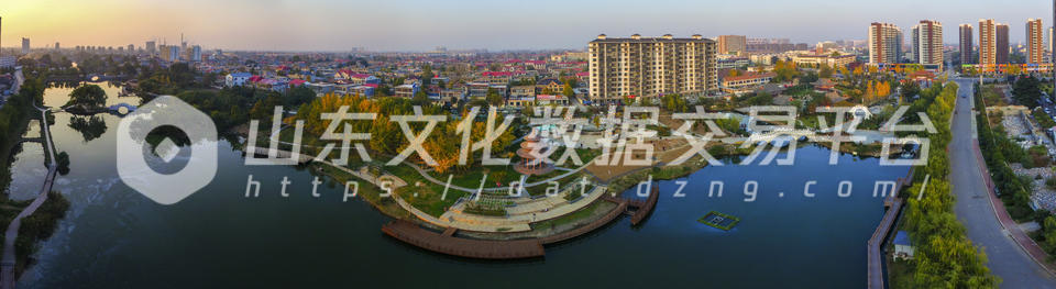 郯城银杏郯子湖公园秋色。