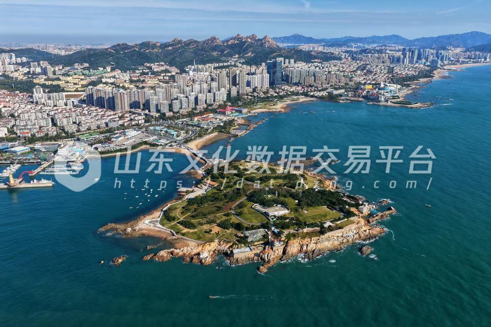 俯拍小麦岛