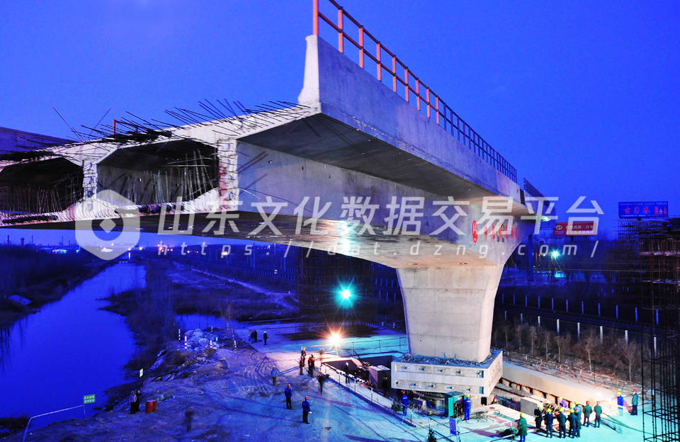 桥梁转体施工场景