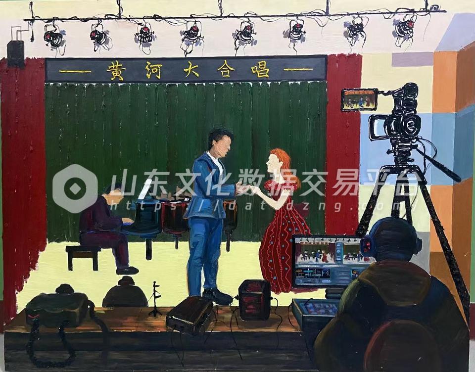 油画《逐光·梦》