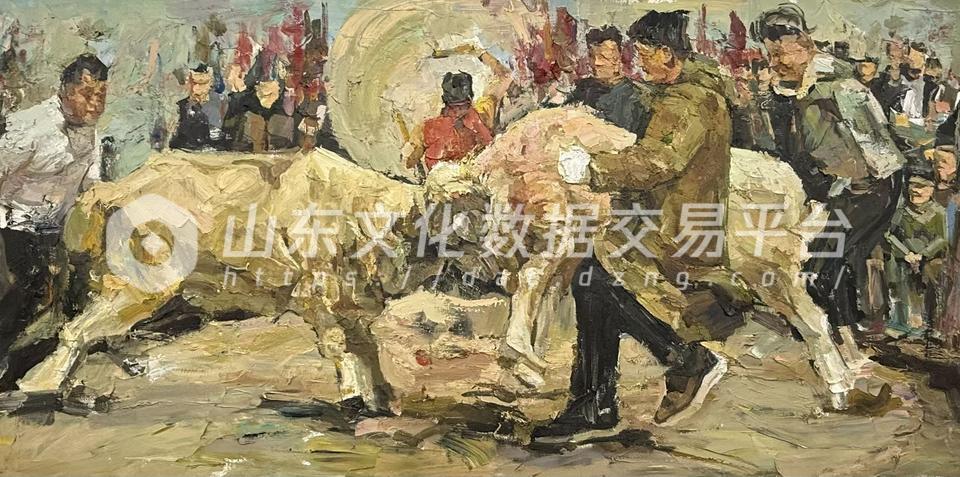 油画《乡村竞赛艺图》