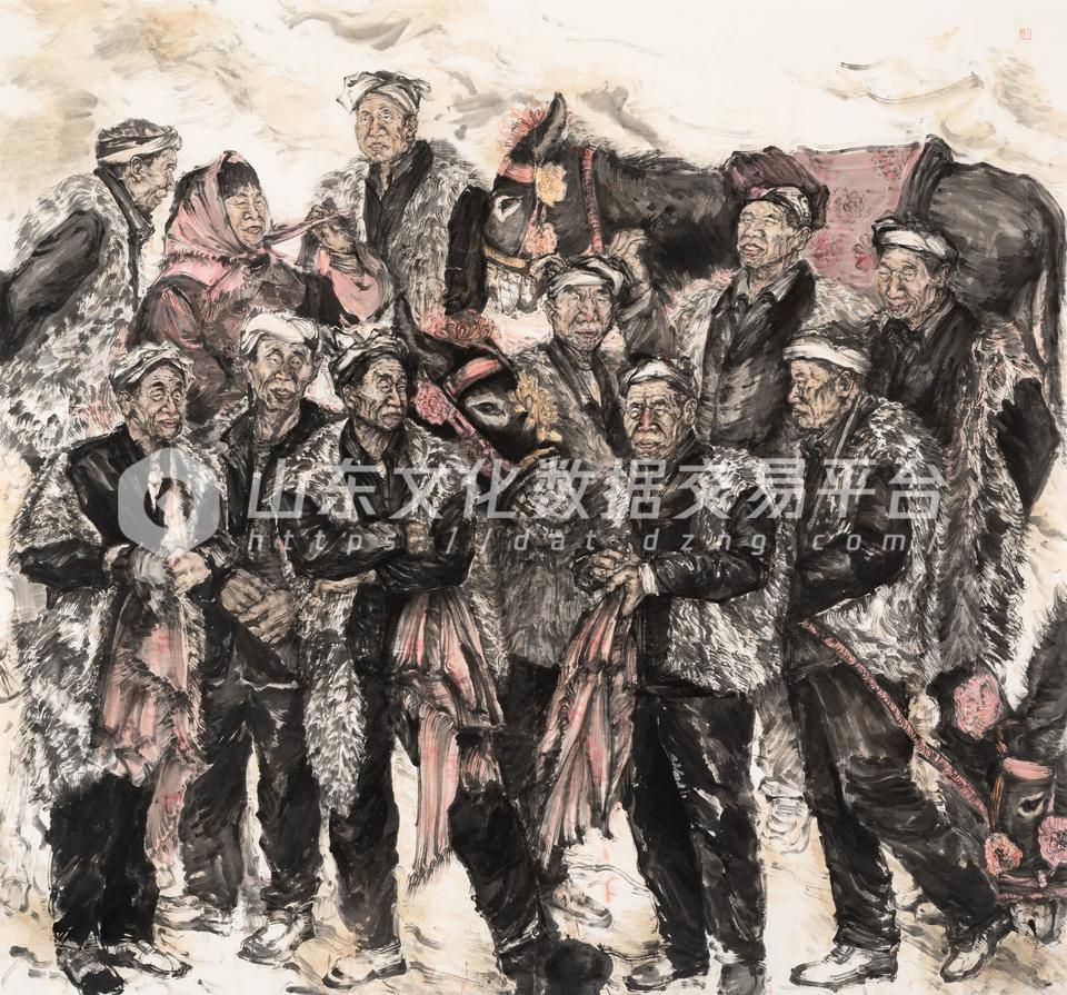 国画《黄河傲骨·岁月歌》