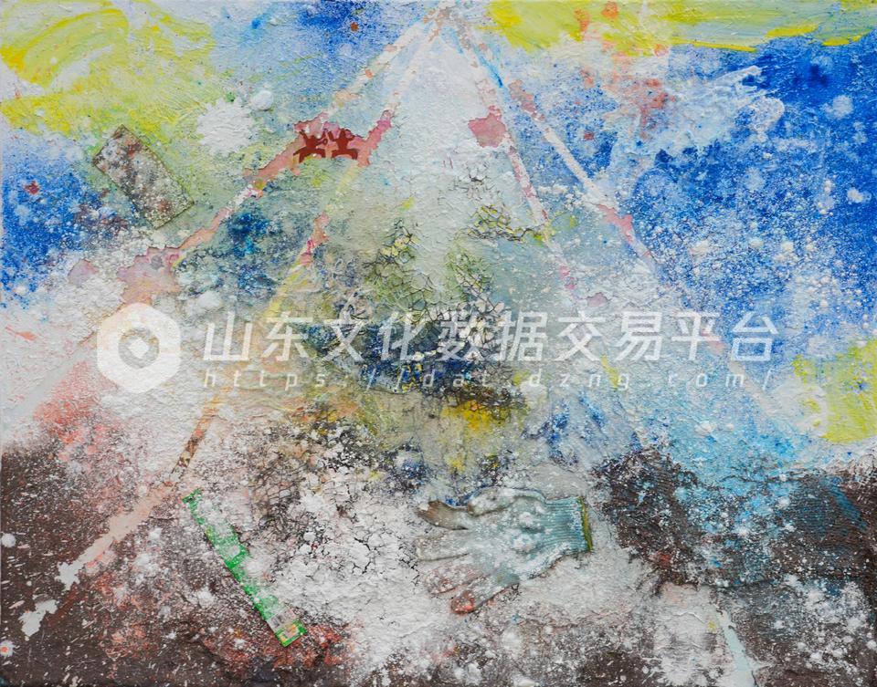 油画《遗落的符号》